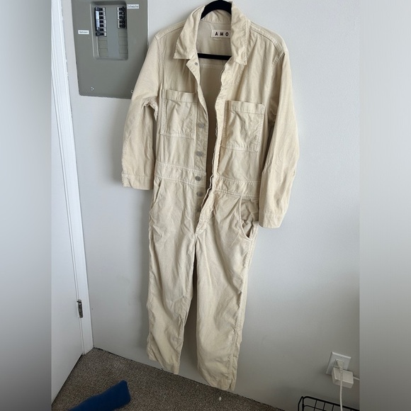 Amo Denim Corduroy Skip Jumpsuit in colour “bare” size Medium Fall Outfit - Picture 7 of 13